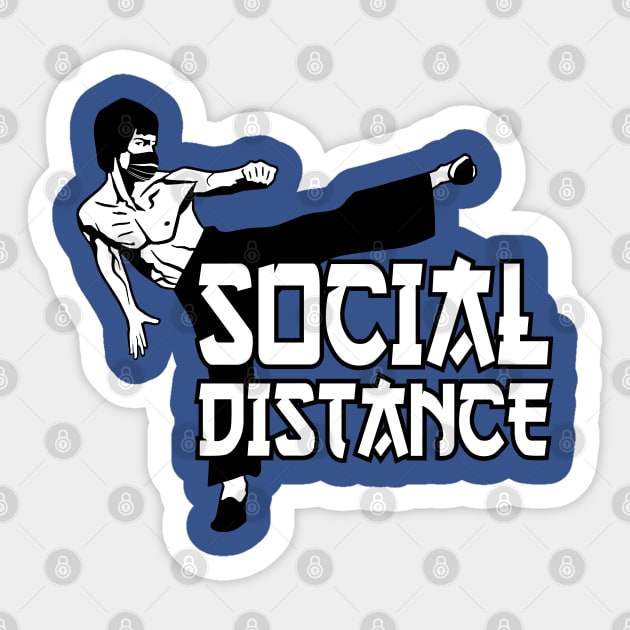 Social Distance Bruce Lee Sticker by iMAK